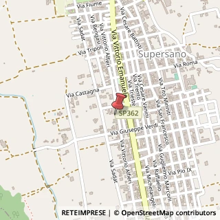 Mappa Via alfieri, 73040 Supersano, Lecce (Puglia)