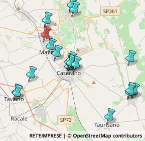 Mappa Via F. Bandiera, 73042 Casarano LE, Italia (4.452)