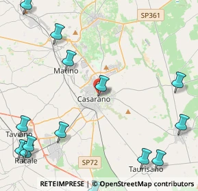 Mappa Via F. Bandiera, 73042 Casarano LE, Italia (6.89857)