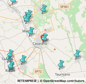 Mappa Via Brindisi, 73042 Casarano LE, Italia (6.15571)