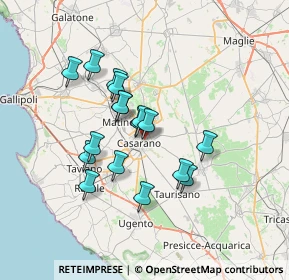 Mappa Via Brindisi, 73042 Casarano LE, Italia (6.12353)