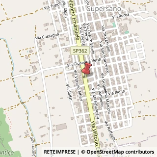 Mappa Via Vittorio Emanuele, 248, 73040 Supersano, Lecce (Puglia)