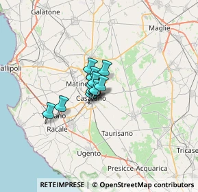 Mappa Via Provinciale Supersano, 73042 Casarano LE, Italia (3.0725)