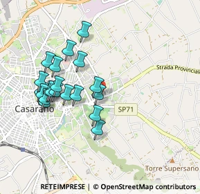 Mappa Via Provinciale Supersano, 73042 Casarano LE, Italia (0.967)