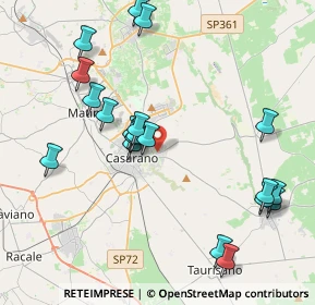 Mappa Via Provinciale Supersano, 73042 Casarano LE, Italia (4.6815)