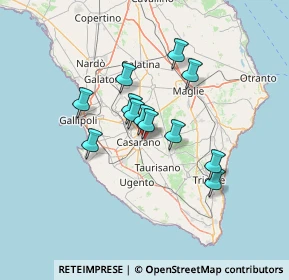 Mappa Via Provinciale Supersano, 73042 Casarano LE, Italia (11.0225)