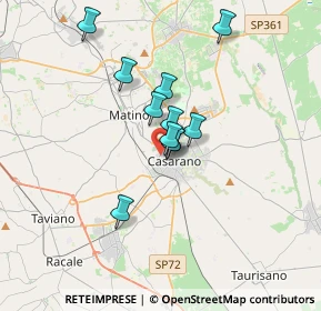 Mappa Via Luigi Memmi, 73042 Casarano LE, Italia (2.71091)