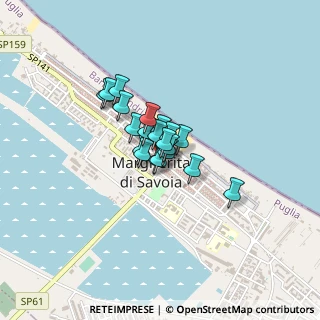 Mappa Via Monaco, 76016 Margherita di Savoia BT, Italia (0.227)