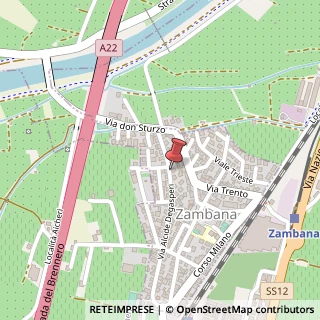 Mappa Via Alcide de Gasperi, 38, 38010 Zambana TN, Italia, 38017 Mezzolombardo, Trento (Trentino-Alto Adige)