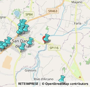 Mappa Via Fagagna, 33030 Rive D'arcano UD, Italia (2.68)