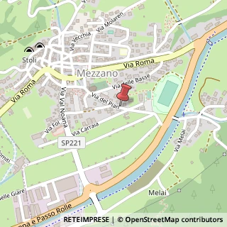 Mappa Via del pian 14, 38050 Mezzano, Trento (Trentino-Alto Adige)