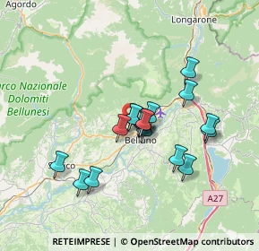 Mappa Via Vezzano, 32100 Belluno BL, Italia (5.39056)