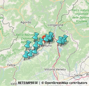 Mappa Via Vezzano, 32100 Belluno BL, Italia (8.88929)
