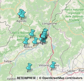 Mappa Via Antonio Bettio, 32100 Belluno BL, Italia (10.21077)