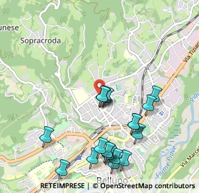 Mappa Via Pietro Trois, 32100 Belluno BL, Italia (1.06526)