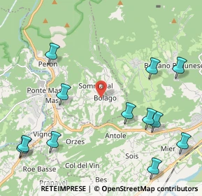 Mappa Via Bolago, 32036 Sedico BL, Italia (2.70167)