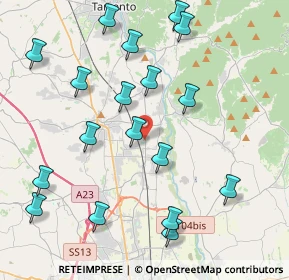 Mappa 33010 Reana del Rojale UD, Italia (4.54389)