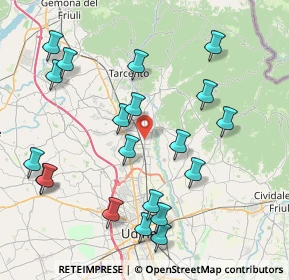 Mappa 33010 Reana del Rojale UD, Italia (8.8225)