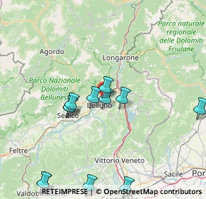 Mappa Via Veneggia, 32100 Belluno BL, Italia (17.195)