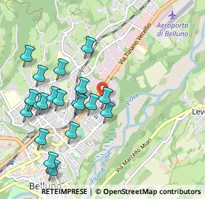 Mappa Via Veneggia, 32100 Belluno BL, Italia (1.0365)