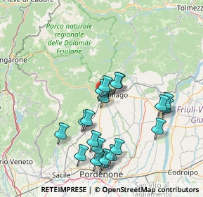 Mappa Piazza Roma, 33086 Montereale Valcellina PN, Italia (14.783)