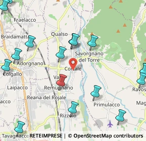 Mappa Via Selvis, 33010 Reana del Rojale UD, Italia (3.077)