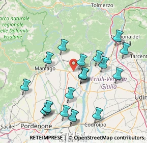 Mappa SP34, 33090 Sequals PN, Italia (15.768)