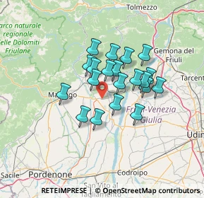 Mappa SP34, 33090 Sequals PN, Italia (9.8625)