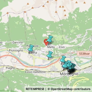 Mappa Via Provinciale, 23010 Mello SO, Italia (2.8255)
