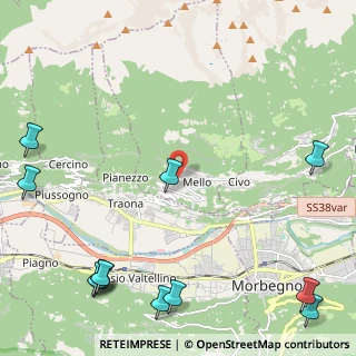 Mappa Via Consiglio, 23010 Mello SO, Italia (3.38667)
