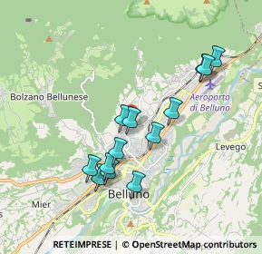 Mappa Via Andrea di Foro, 32100 Belluno BL, Italia (1.66077)