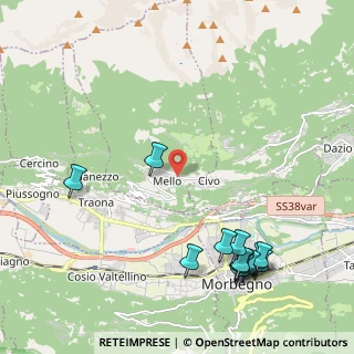 Mappa Via degli Alpini, 23010 Mello SO, Italia (2.64)