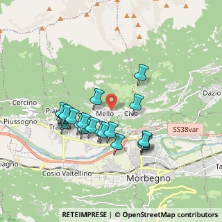 Mappa Via degli Alpini, 23010 Mello SO, Italia (1.6275)