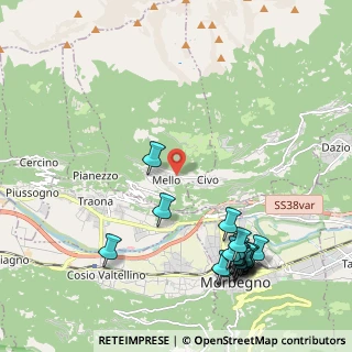 Mappa Via degli Alpini, 23010 Mello SO, Italia (2.576)