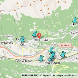 Mappa Via degli Alpini, 23010 Mello SO, Italia (2.62)