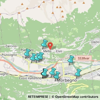 Mappa Via degli Alpini, 23010 Mello SO, Italia (2.14333)
