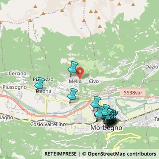 Mappa Via degli Alpini, 23010 Mello SO, Italia (2.539)