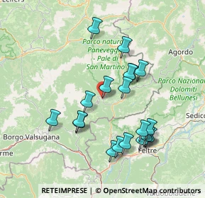 Mappa Piazza Vittorio Emanuele III, 38050 Canal San Bovo TN, Italia (14.2045)