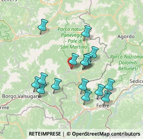 Mappa Piazza Vittorio Emanuele III, 38050 Canal San Bovo TN, Italia (12.97688)