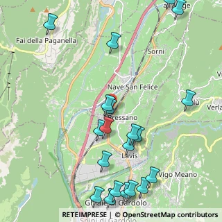 Mappa Località Pinzarelle, 38015 Lavis TN, Italia (2.6435)