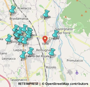 Mappa Via San Giovanni, 33010 Reana del Rojale UD, Italia (2.16278)