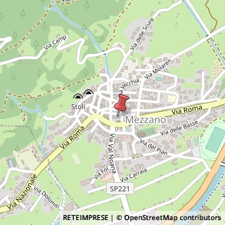Mappa Piazza Fontana, 9, 38050 Mezzano TN, Italia, 38050 Mezzano, Trento (Trentino-Alto Adige)