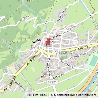 Mappa Via Vecchia, 11, 38050 Mezzano, Trento (Trentino-Alto Adige)