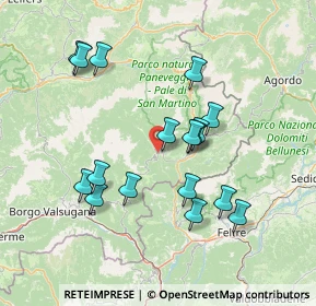 Mappa 38050 Canal San Bovo TN, Italia (13.88353)