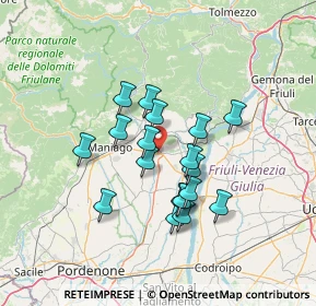 Mappa Via Monte Raut, 33090 Sequals PN, Italia (10.98722)