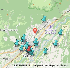 Mappa Via Gaetano Dassi, 32100 Belluno BL, Italia (2.167)
