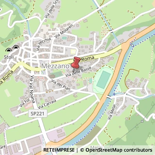 Mappa Via delle Basse, 30, 38050 Mezzano TN, Italia, 38050 Mezzano, Trento (Trentino-Alto Adige)