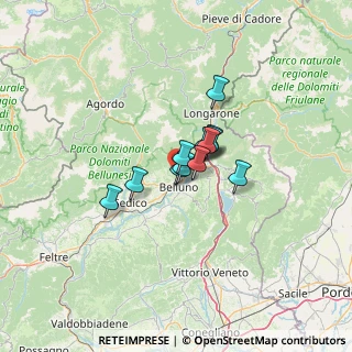 Mappa Via della Rivetta, 32100 Belluno BL, Italia (6.95417)
