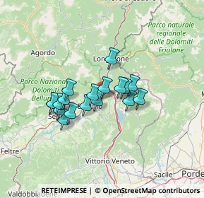 Mappa Via Sagrona, 32100 Belluno BL, Italia (9.86889)