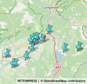 Mappa Via Sagrona, 32100 Belluno BL, Italia (7.55467)